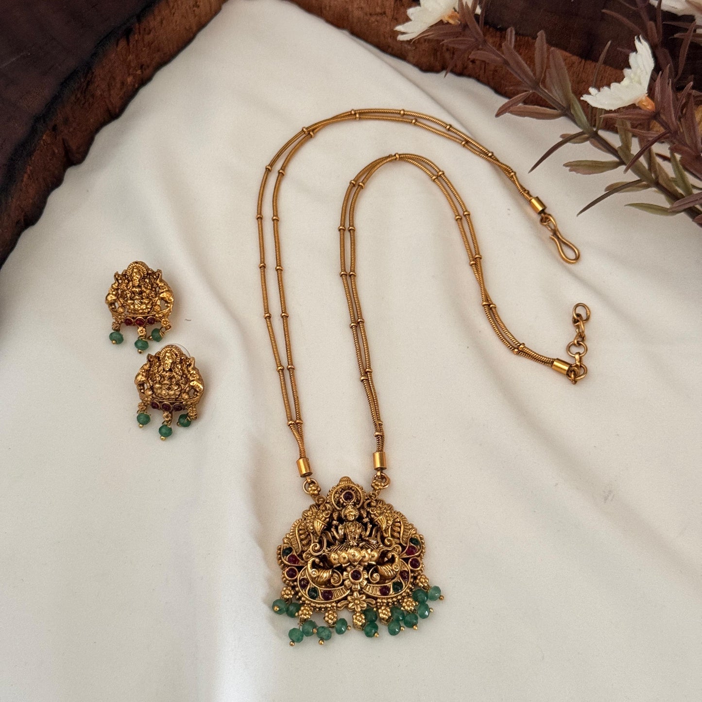 Antique Temple Lakshmi Necklace Set AN78