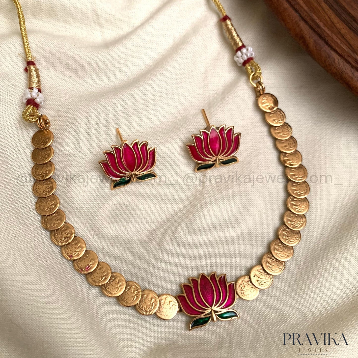 Lotus Coin Necklace Set AN112