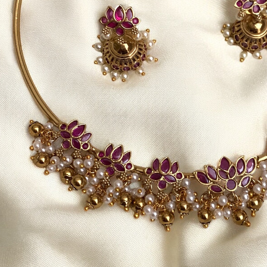 Lotus Hasli Necklace Set AN88