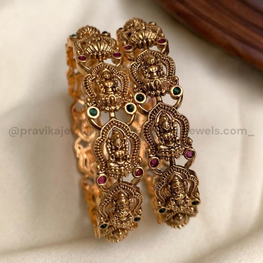 Lakshmi Temple Bangles – Set of 2 AB11
