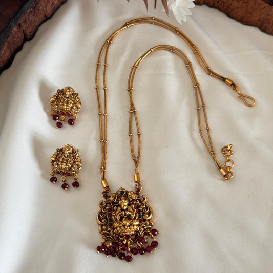 Antique Lakshmi Necklace with Earrings AN79