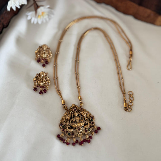 Antique Temple Lakshmi Necklace Set AN78