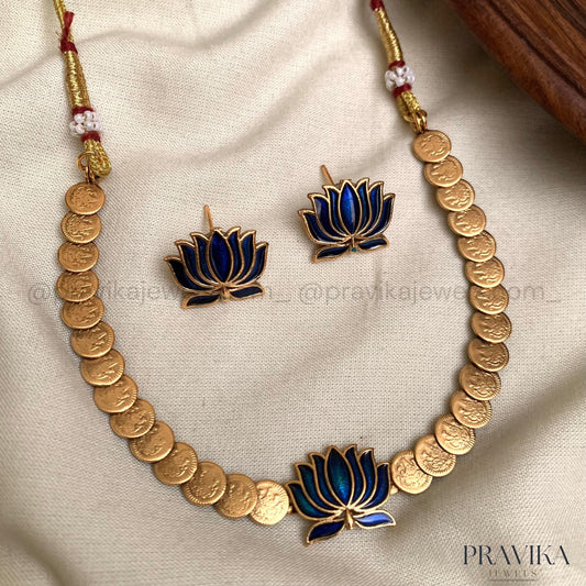 Lotus Coin Necklace Set AN112
