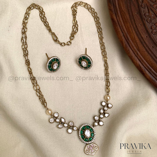 Pravika Luxe Kundan Necklace Set PL14