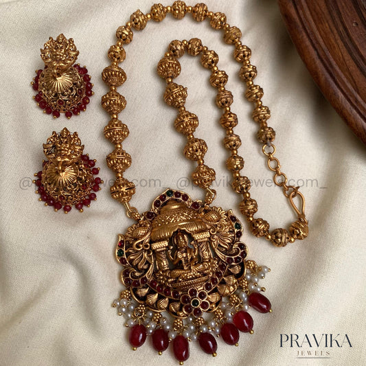 Antique Lakshmi Temple Pendant Set AN126