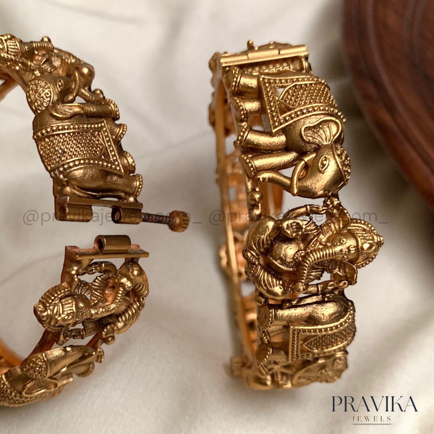 Antique Lakshmi Elephant Kada Bangles AB24