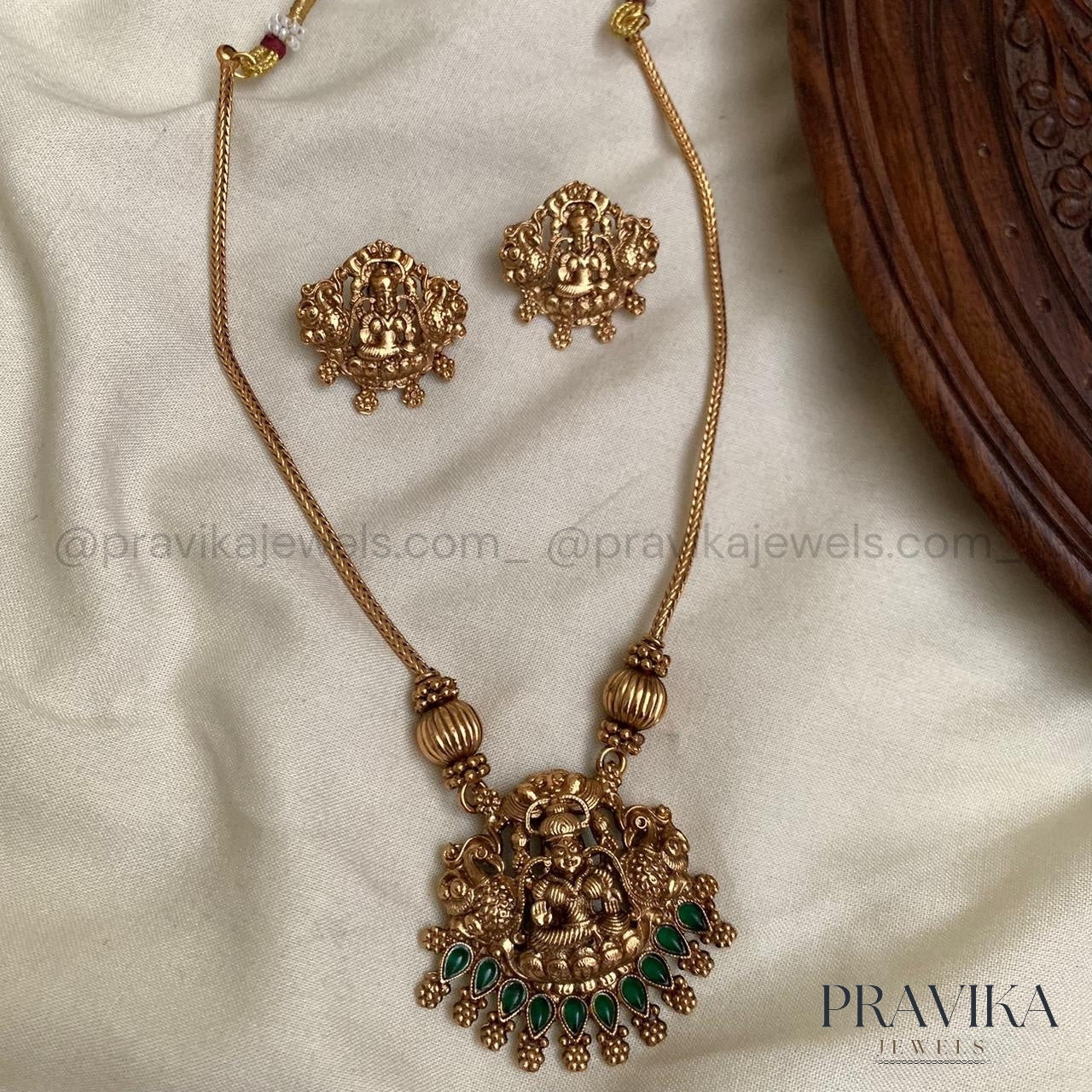 Antique Lakshmi Temple Necklace Set AN135