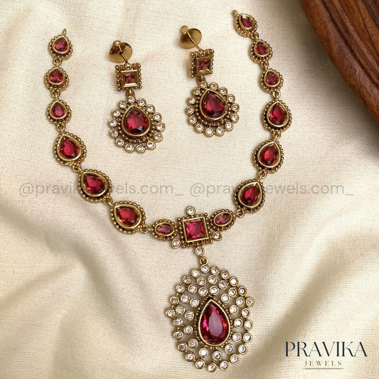 Victorian Royal Teardrop Necklace Set VN13