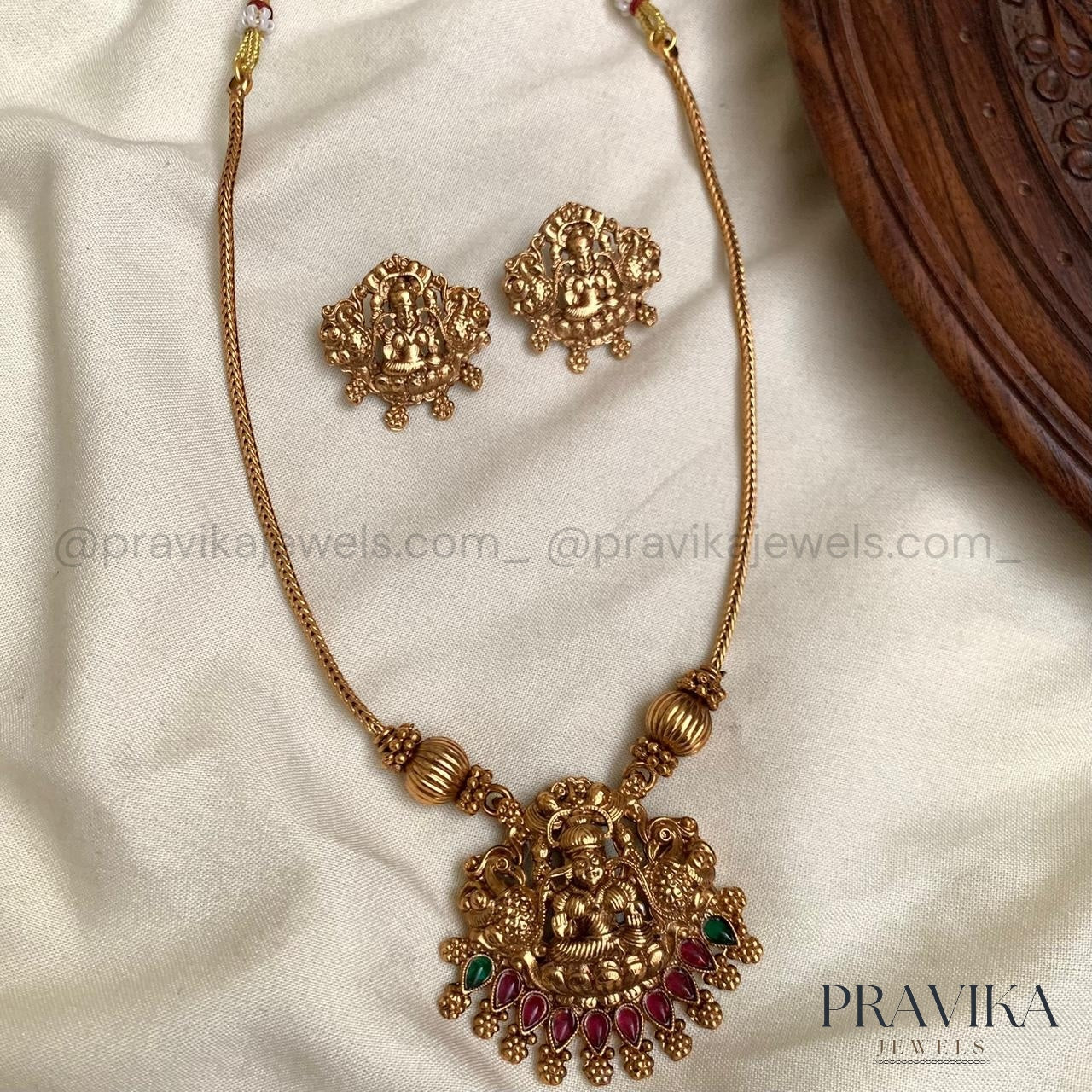 Antique Lakshmi Temple Necklace Set AN135