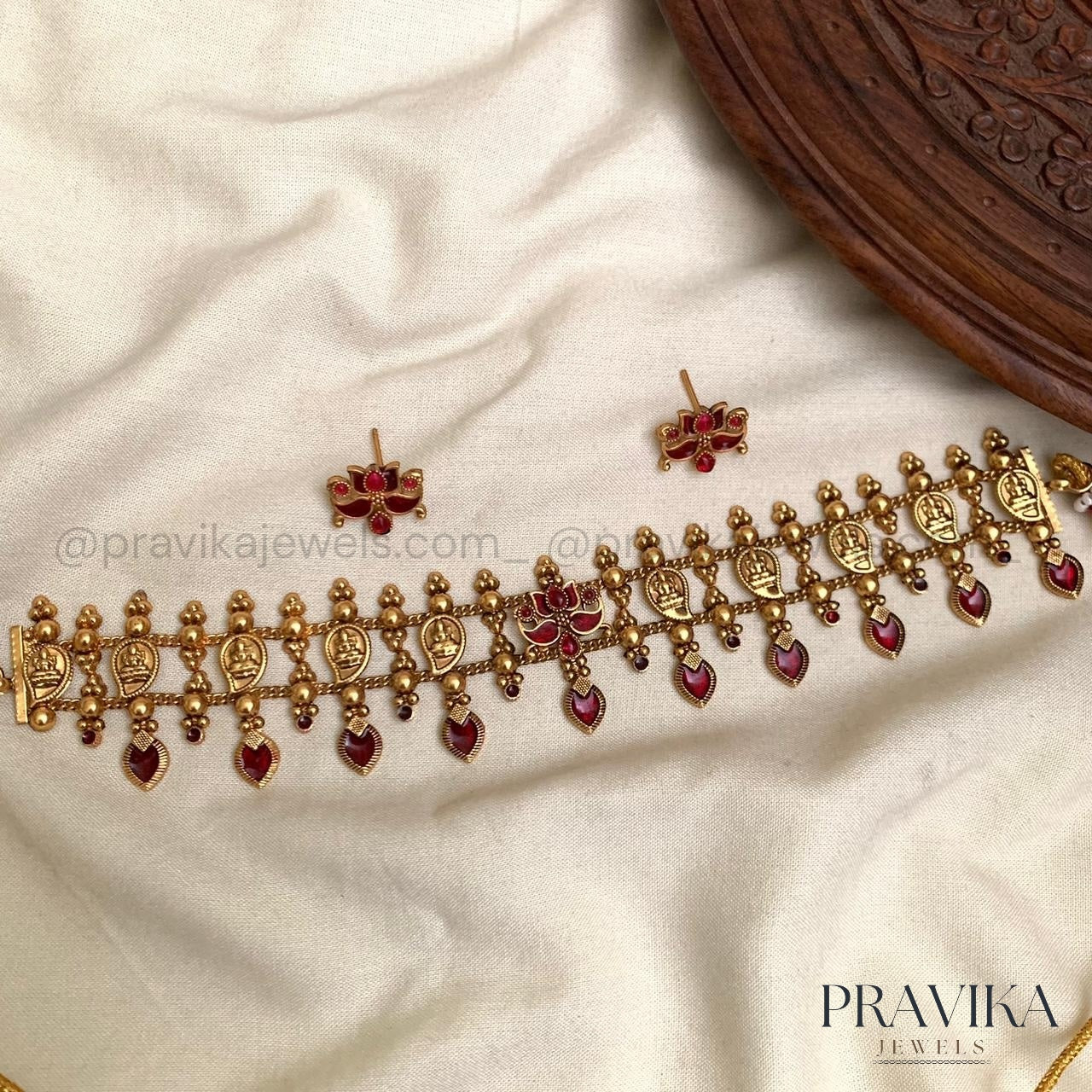 Antique Temple Coin Choker Set AN137