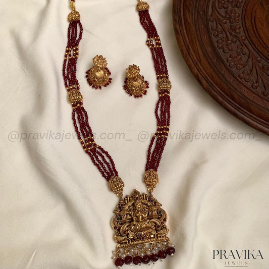 Premium Beads Lakshmi Long Haram LH30