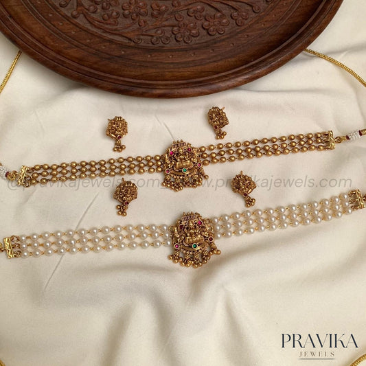 Lakshmi Temple Beaded Choker Set AN155