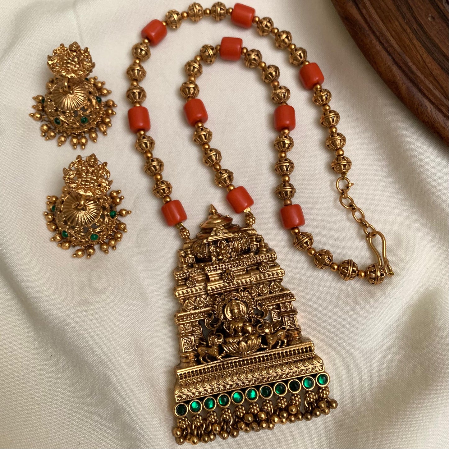 Temple-Inspired Long Necklace Set AN171
