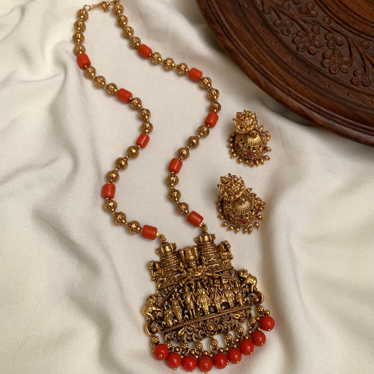 Temple-Inspired Long Necklace Set AN170