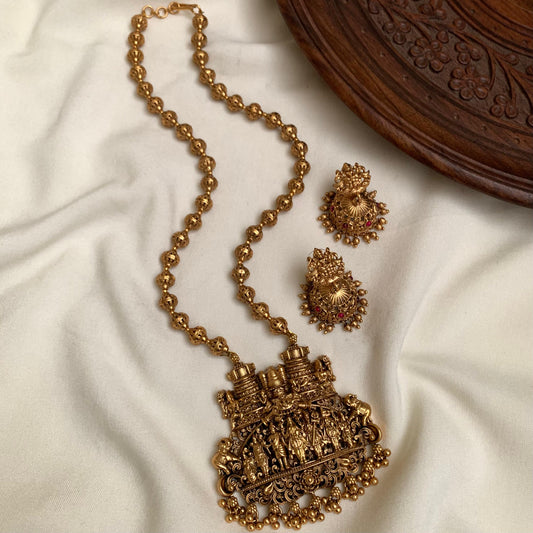 Temple-Inspired Long Necklace Set AN170