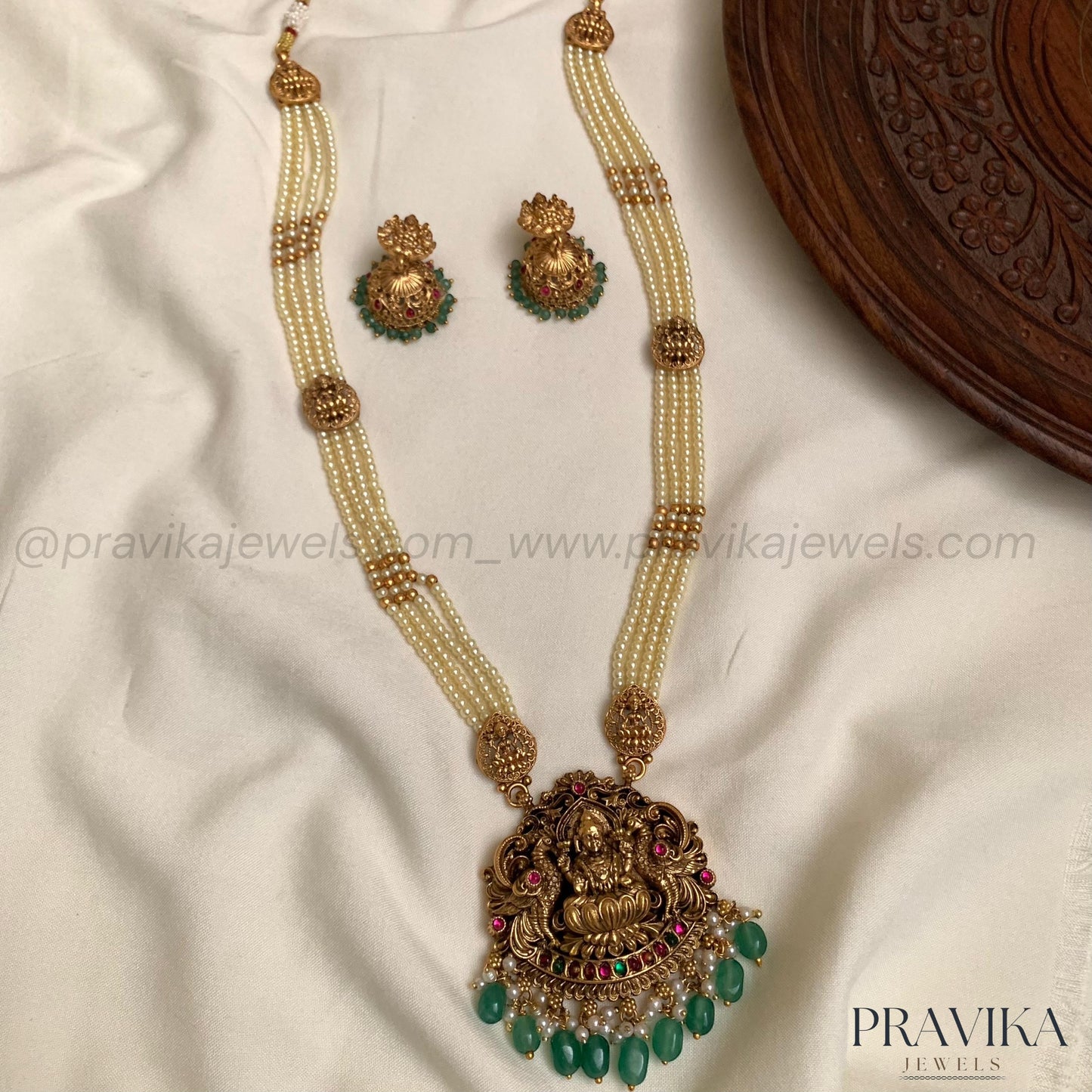 Temple-Inspired Lakshmi Long Haram LH34