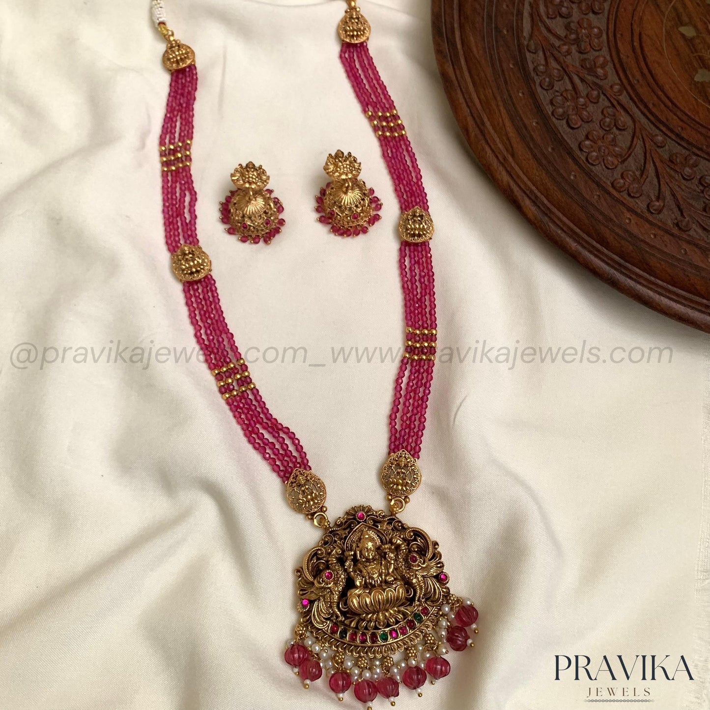 Temple-Inspired Lakshmi Long Haram LH34