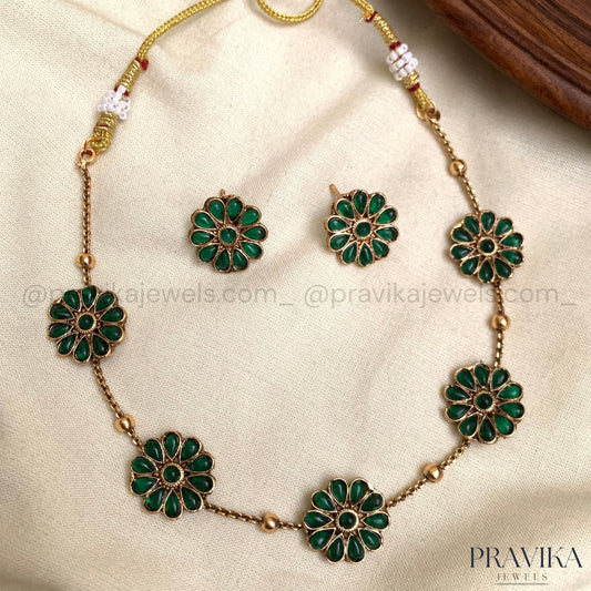 Floral Necklace Set AN110