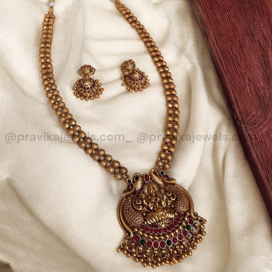 Lakshmi Temple Long Haram Set LH04