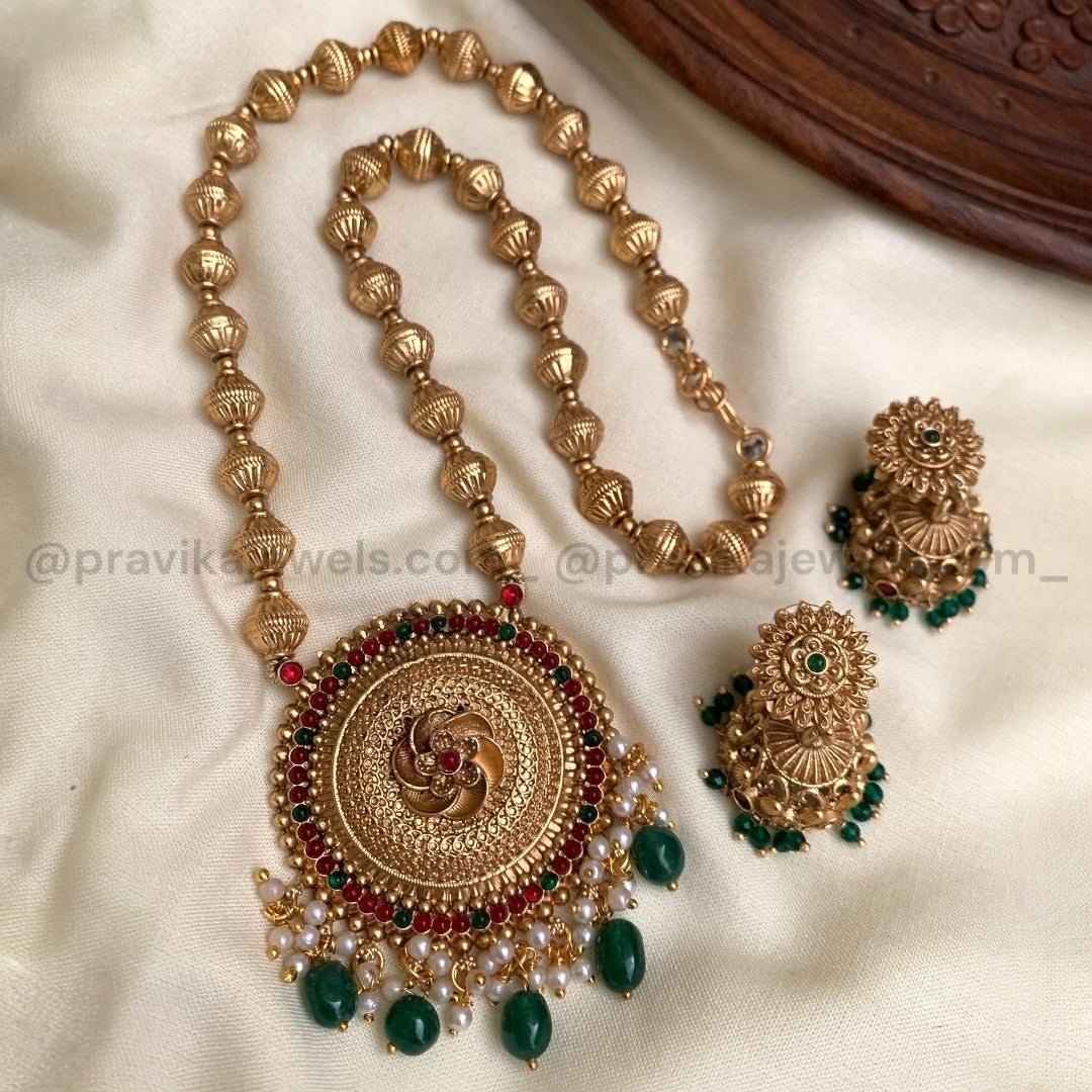 Heritage Blossom Antique Necklace Set AN14