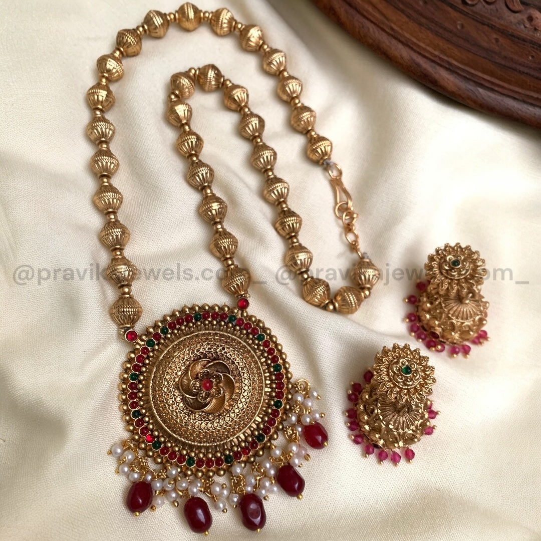 Heritage Blossom Antique Necklace Set AN14