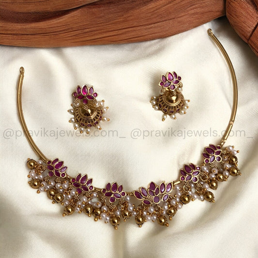 Lotus Hasli Necklace Set AN88