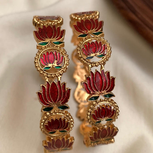 Red Lotus Temple Bangles AB12