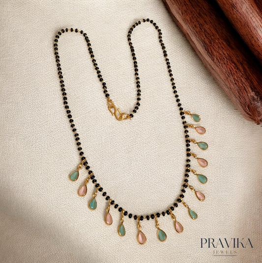 Dual Drop Pastel Stone Mangalsutra IN12