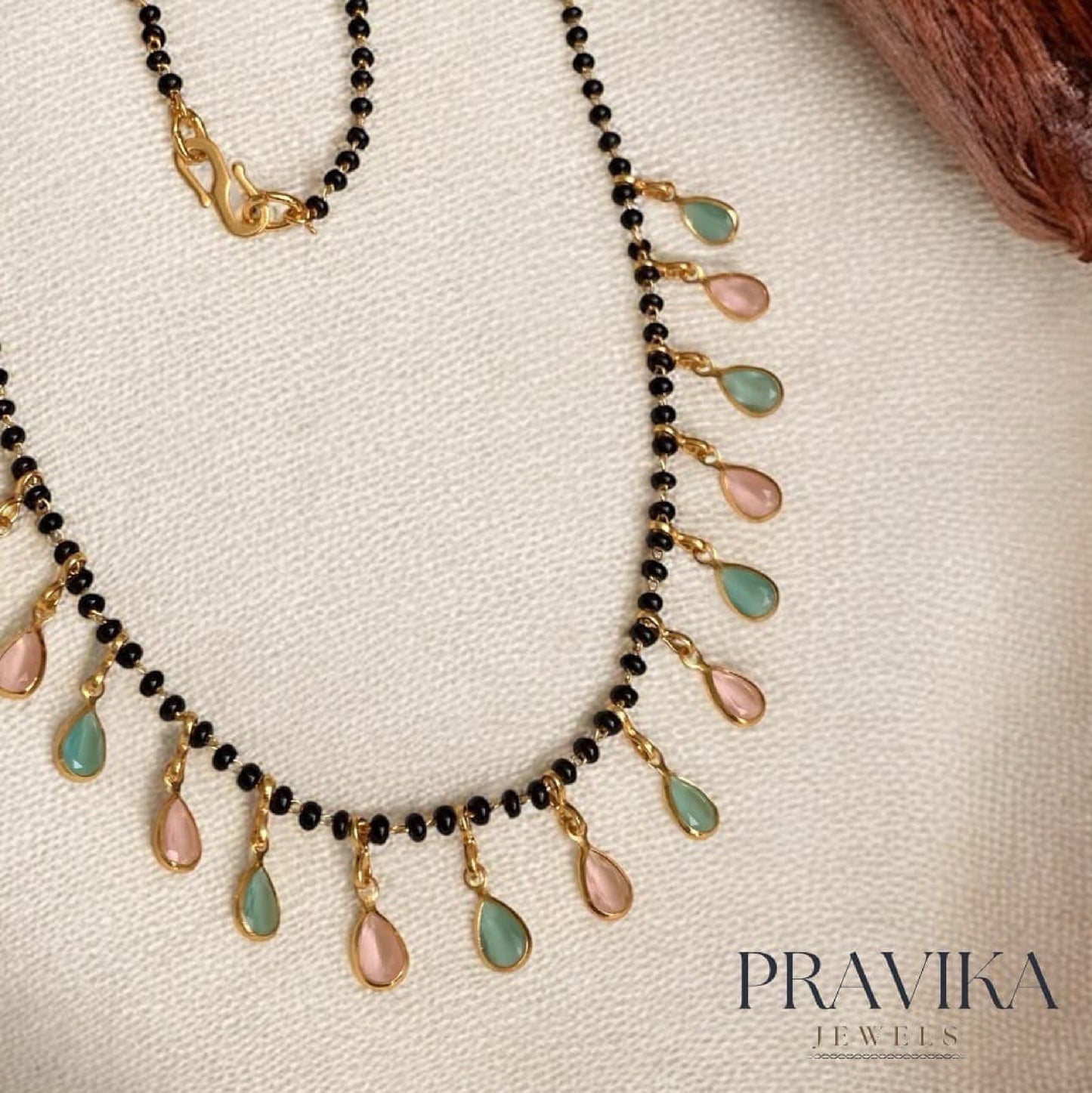 Dual Drop Pastel Stone Mangalsutra IN12