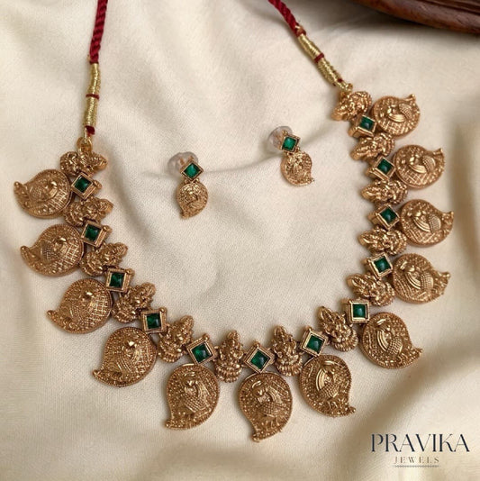 Antique Gold-Plated Mango Necklace AN11