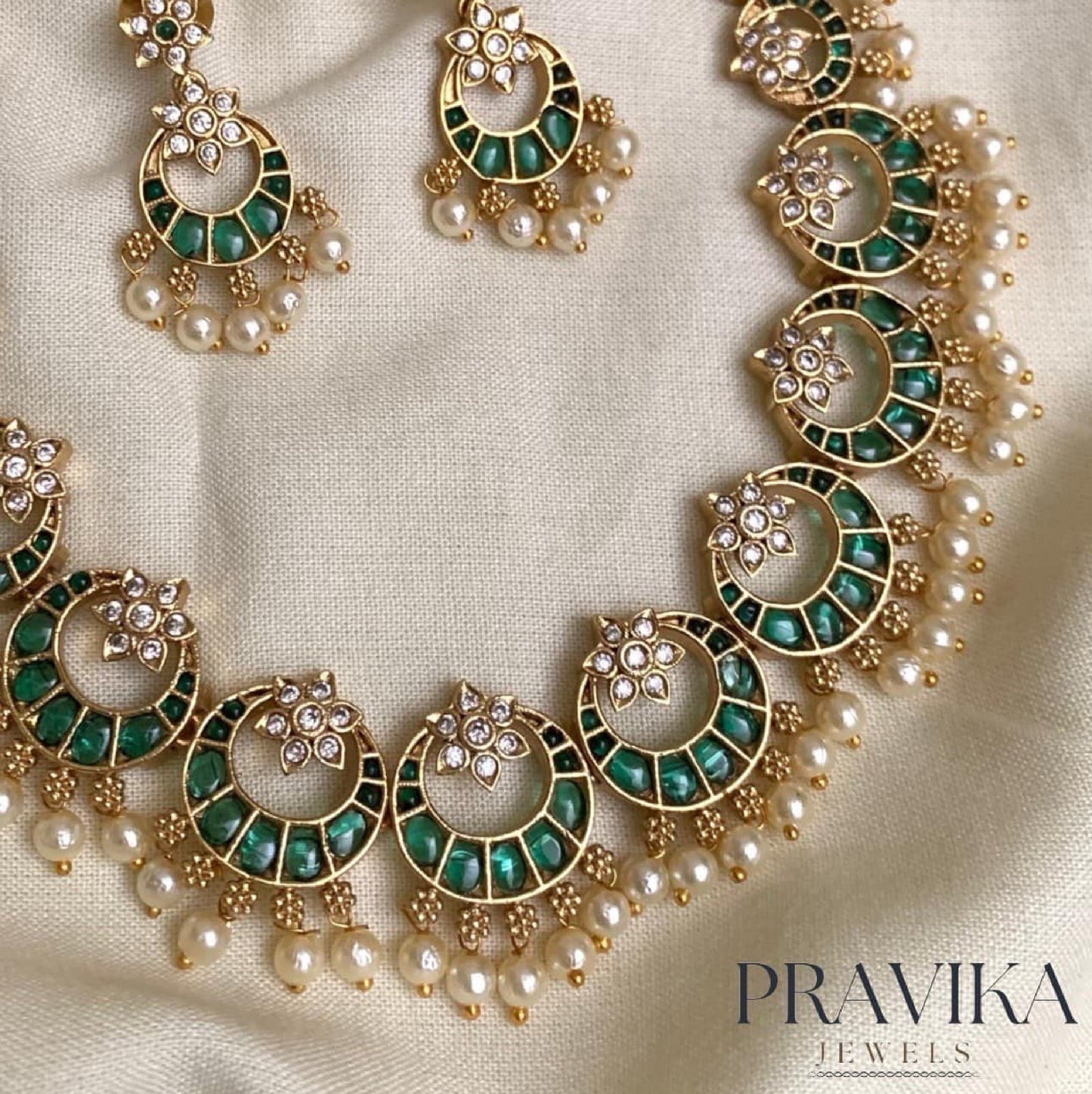 Pearl Drop Kundan Choker Necklace Set AN25