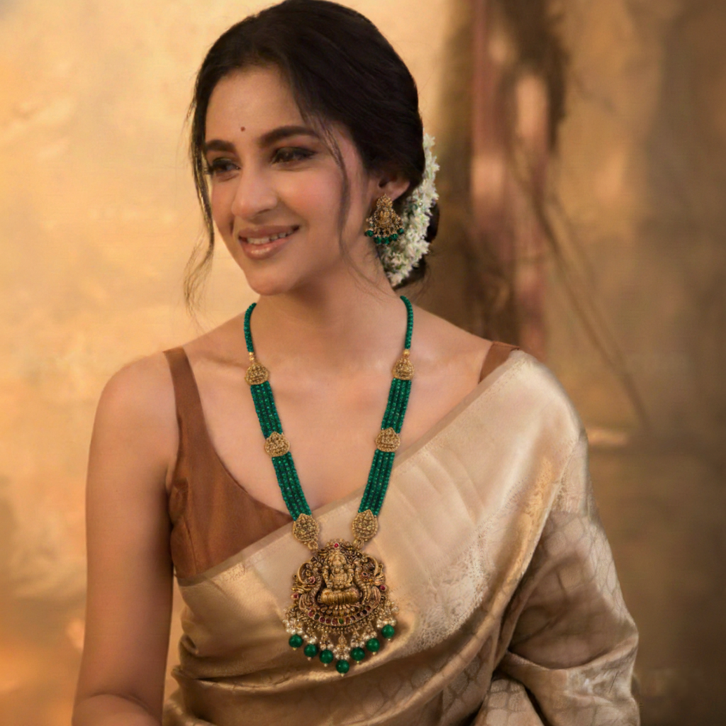 Temple-Inspired Lakshmi Long Haram LH34